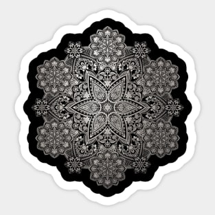 Intricate shining Silver mandala Sticker